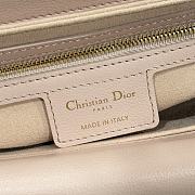 Small Dior Jolie Top Handle Bag Pink Cannage Calfskin - 22x14x8cm - 6