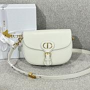 Medium Dior Bobby Bag Latte Box Calfskin White - 22x17x6cm - 6