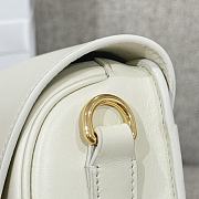 Medium Dior Bobby Bag Latte Box Calfskin White - 22x17x6cm - 5