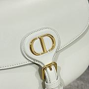 Medium Dior Bobby Bag Latte Box Calfskin White - 22x17x6cm - 3