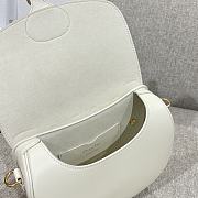 Medium Dior Bobby Bag Latte Box Calfskin White - 22x17x6cm - 2