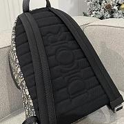 Rider Backpack Beige and Black Dior Oblique Jacquard - 30x42x15cm - 4