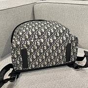 Rider Backpack Beige and Black Dior Oblique Jacquard - 30x42x15cm - 3