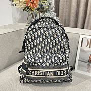 DiorTravel Backpack Blue Dior Oblique Jacquard - 34x42x15cm - 1