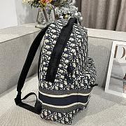 DiorTravel Backpack Blue Dior Oblique Jacquard - 34x42x15cm - 4