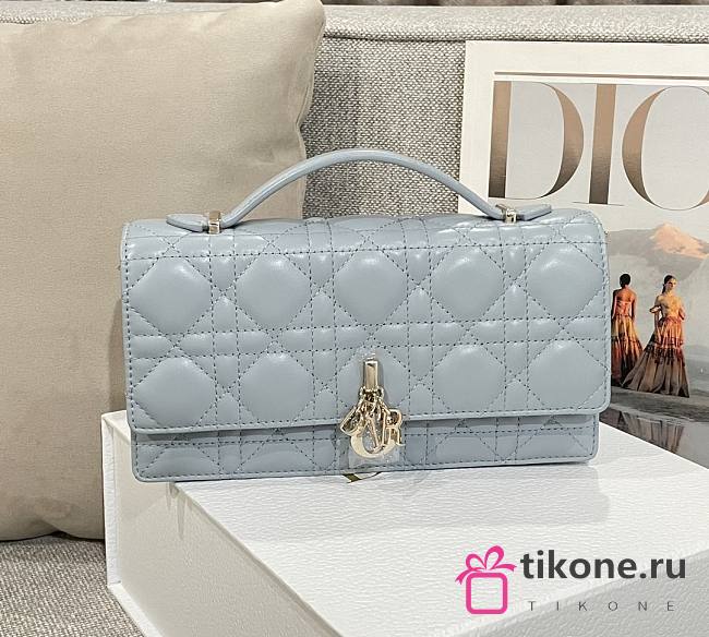 My Dior Mini Bag Pale Blue Cannage Lambskin - 21x11.5x4.5cm - 1