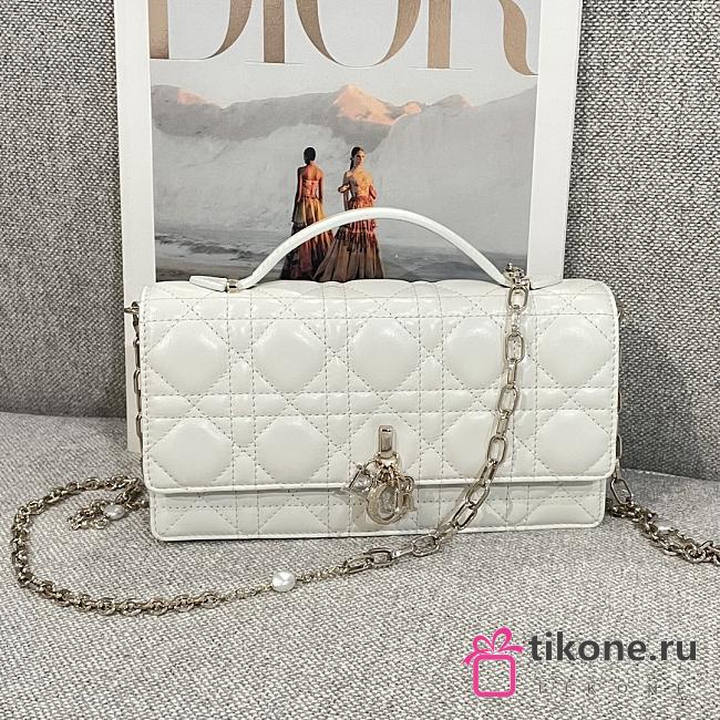 My Dior Mini Bag White Cannage Lambskin - 21x11.5x4.5cm - 1