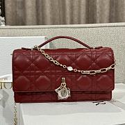 My Dior Mini Bag Dark Red Cannage Lambskin - 21x11.5x4.5cm - 1