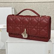 My Dior Mini Bag Dark Red Cannage Lambskin - 21x11.5x4.5cm - 4