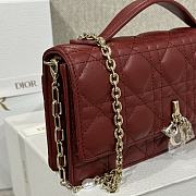 My Dior Mini Bag Dark Red Cannage Lambskin - 21x11.5x4.5cm - 3