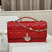 My Dior Mini Bag Red Cannage Lambskin - 21x11.5x4.5cm - 1