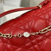 My Dior Mini Bag Red Cannage Lambskin - 21x11.5x4.5cm - 4