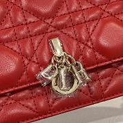 My Dior Mini Bag Red Cannage Lambskin - 21x11.5x4.5cm - 2