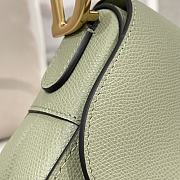 Dior Saddle Bag with Strap Light Green Grained Calfskin - 25.5x20x6.5cm - 5