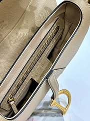 Dior Saddle Bag with Strap Dark Beige Grained Calfskin - 25.5x20x6.5cm - 2