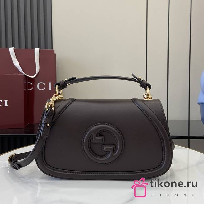 Gucci Blondie Small Top Handle Bag Coffee - 26.5x16.5x8.5cm - 1