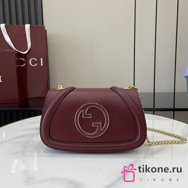 Gucci Blondie Mini Shoulder Bag Burgundy - 21.5x11x8cm - 1