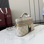 Gucci Ophidia Super Mini Shoulder Bag Beige And White - 20x12x6cm - 5