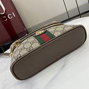 Gucci Ophidia Super Mini Shoulder Bag Beige And Dark Brown - 20x12x6cm - 3