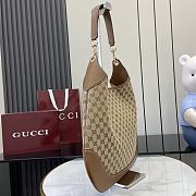 Gucci B Medium Shoulder Bag Beige And Dark Brown - 49x46x4cm - 6