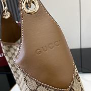 Gucci B Medium Shoulder Bag Beige And Dark Brown - 49x46x4cm - 3