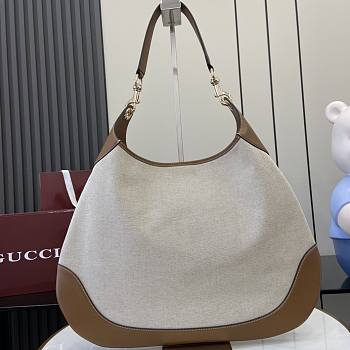 Gucci B Medium Shoulder Bag Brown Canvas - 49x46x4cm