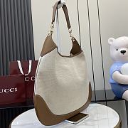 Gucci B Medium Shoulder Bag Brown Canvas - 49x46x4cm - 4