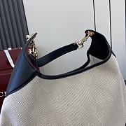 Gucci B Medium Shoulder Bag Black Canvas - 49x46x4cm - 5