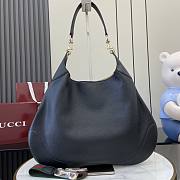 Gucci B Medium Shoulder Bag Black Soft Grainy Leather - 49x46x4cm - 1