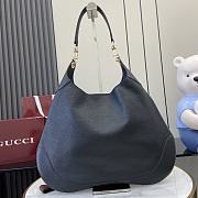 Gucci B Medium Shoulder Bag Black Soft Grainy Leather - 49x46x4cm - 4