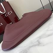 Gucci B Medium Shoulder Bag Burgundy Soft Grainy Leather - 49x46x4cm - 4