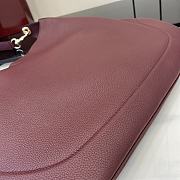 Gucci B Medium Shoulder Bag Burgundy Soft Grainy Leather - 49x46x4cm - 3