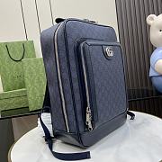 Gucci Ophidia Medium Backpack Blue and black GG - 30x40x14cm - 2