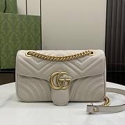 Gucci GG Marmont Small Shoulder Bag Light Grey - 26x15x7cm - 1