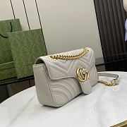 Gucci GG Marmont Small Shoulder Bag Light Grey - 26x15x7cm - 6