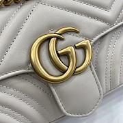 Gucci GG Marmont Mini Shoulder Bag Light Grey - 22x13x6cm - 3