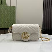 Gucci GG Marmont Super Mini Bag Light Grey - 10x16.5x4.5cm - 1