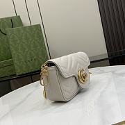 Gucci GG Marmont Super Mini Bag Light Grey - 10x16.5x4.5cm - 5