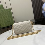 Gucci GG Marmont Super Mini Bag Light Grey - 10x16.5x4.5cm - 4