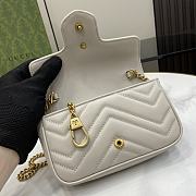 Gucci GG Marmont Super Mini Bag Light Grey - 10x16.5x4.5cm - 3