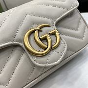 Gucci GG Marmont Super Mini Bag Light Grey - 10x16.5x4.5cm - 2