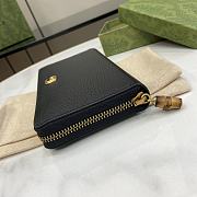 Gucci Zip Around Wallet With Bamboo Black - 19.5x11x3cm - 4