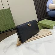 Gucci Zip Around Wallet With Bamboo Black - 19.5x11x3cm - 2