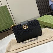 Gucci Medium Double G Wallet With Bamboo Black - 13x8.5x2cm - 1