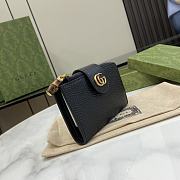 Gucci Medium Double G Wallet With Bamboo Black - 13x8.5x2cm - 3