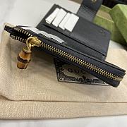 Gucci Medium Double G Wallet With Bamboo Black - 13x8.5x2cm - 6