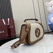 Gucci Blondie Small Top Handle Bag Brown Beige Canvas - 26.5x16.5x8.5cm - 5