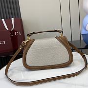 Gucci Blondie Small Top Handle Bag Brown Beige Canvas - 26.5x16.5x8.5cm - 2