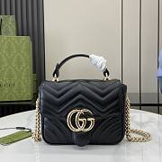 Gucci GG Marmont Mini Top Handle Bag Black - 17x13x6cm - 1