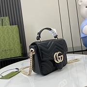 Gucci GG Marmont Mini Top Handle Bag Black - 17x13x6cm - 3